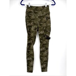 FIRM ABS Leggings Womens XS Green Camo Cargo High Rise Pockets Lifting